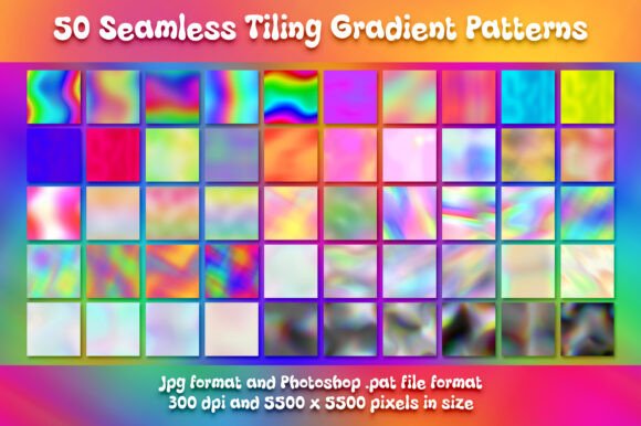 50 Seamless Tiling Gradient Patterns: The Ultimate Resource for Professional Designers