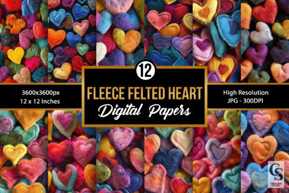 Colorful Fleece Felted Hearts Patterns: A Creative Resource for Modern Crafters