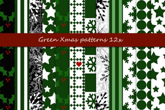 Green Xmas Patterns: Elevate Your Craft Projects with Festive Seamless Designs