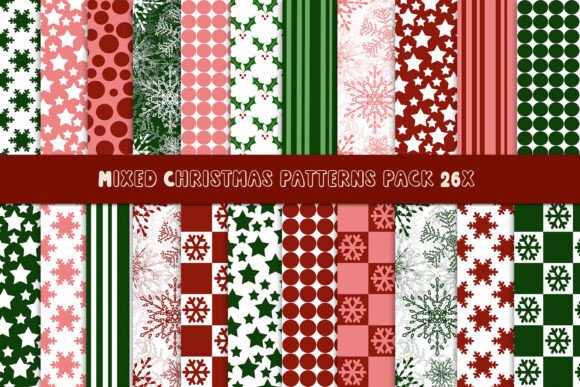 Mixed Christmas Patterns Pack 26: The Ultimate Resource for Festive Craft and Design Projects
