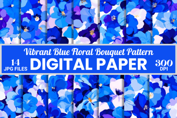 Navigating Digital Design: The Case for Vibrant Blue Floral Bouquet Patterns in 2024
