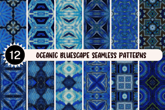 Oceanic Bluescape Seamless Patterns