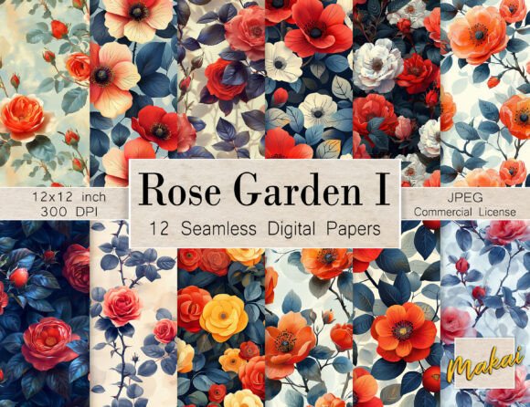 Unlocking Creativity with 12 Vintage Rose Seamless Patterns for Professional and Personal Projects