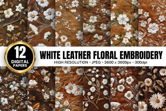 White Leather Floral Embroidery Patterns: A Comprehensive Evaluation